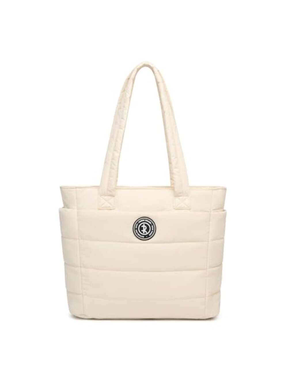 Quilted Puffer Tote Bag Large Water-Resistant Laptop Shoulder Gym Travel